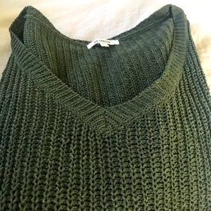 Hunter green soft long oversized sweater from BB Dakota.